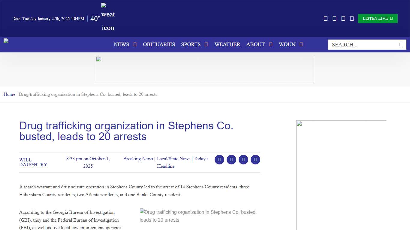 Drug trafficking organization in Stephens Co. busted, leads to 20 arrests - AccessWdun