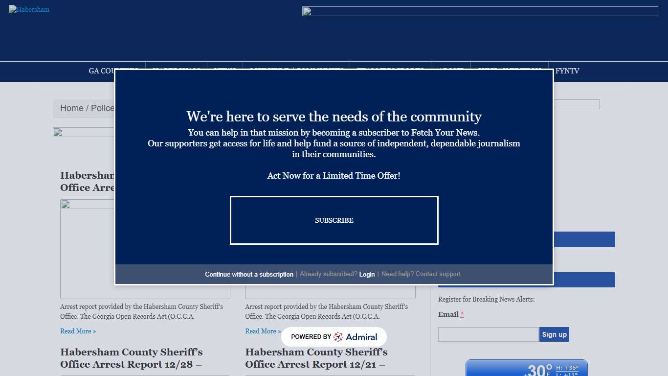 Arrest Reports Archives - HabershamHabersham